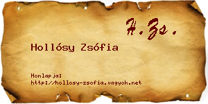 Hollósy Zsófia névjegykártya