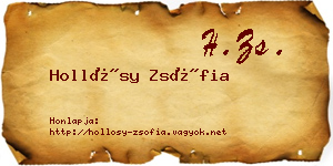Hollósy Zsófia névjegykártya